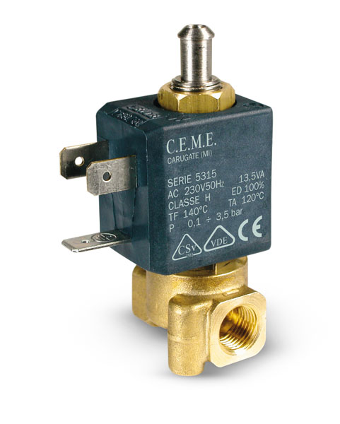 CEME S.p.A Válvula Solenoide 12V 1/8 NPT in & out 100 Psi