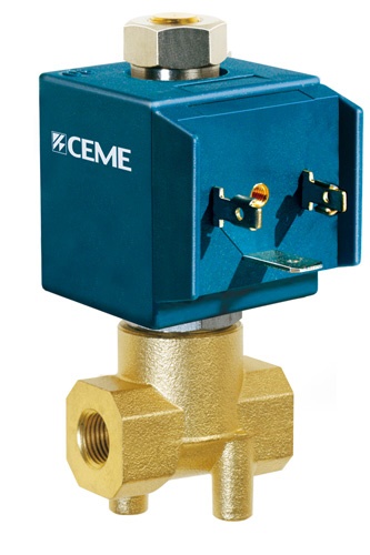 Solenoid valve CEME 5201 1/8" 230V/50Hz coil air water inert gas steam oil NO 